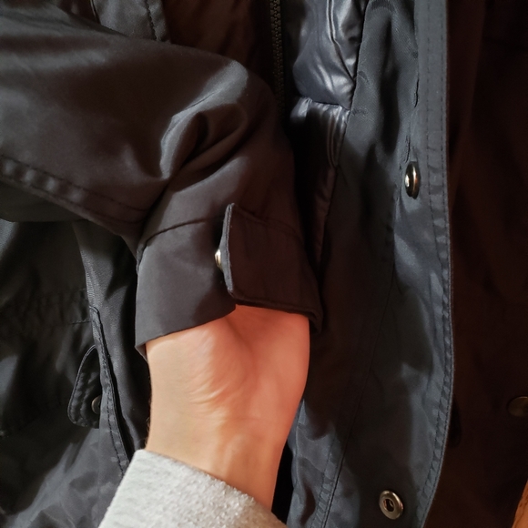 Michael Kors Black Faux Fur Collar Jacket Size M - Picture 5 of 7